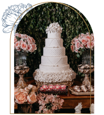 Wedding Cake On Dessert Table