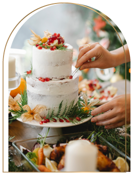 White Cake On Stand