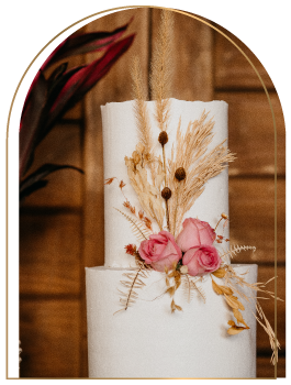 Cake With Dry Flowers