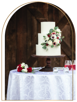 White Cake On Stand