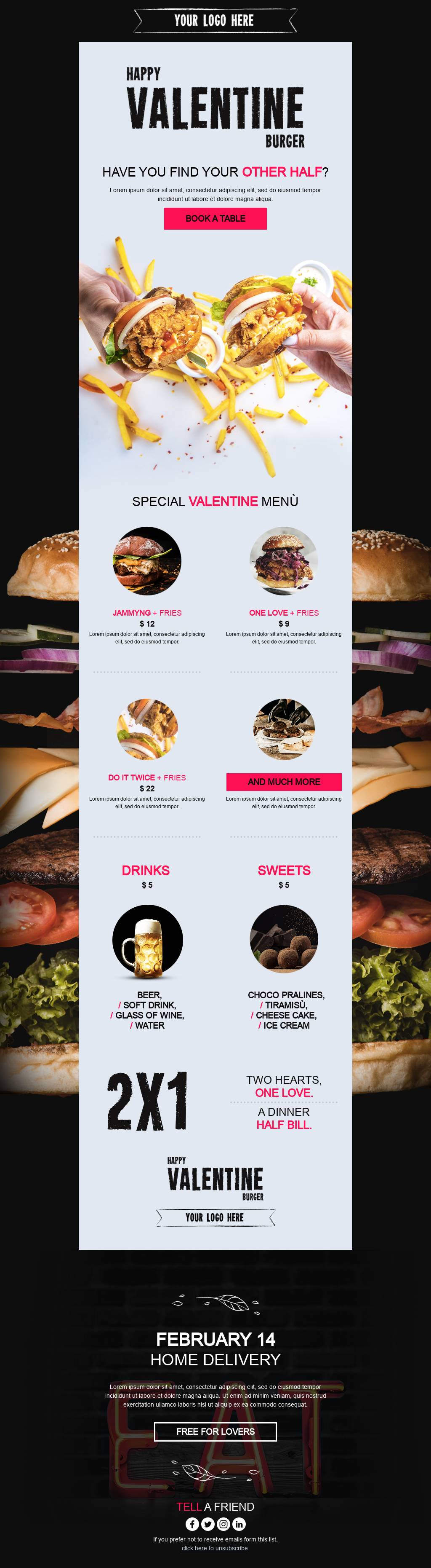 VALENTINE'S BURGER
