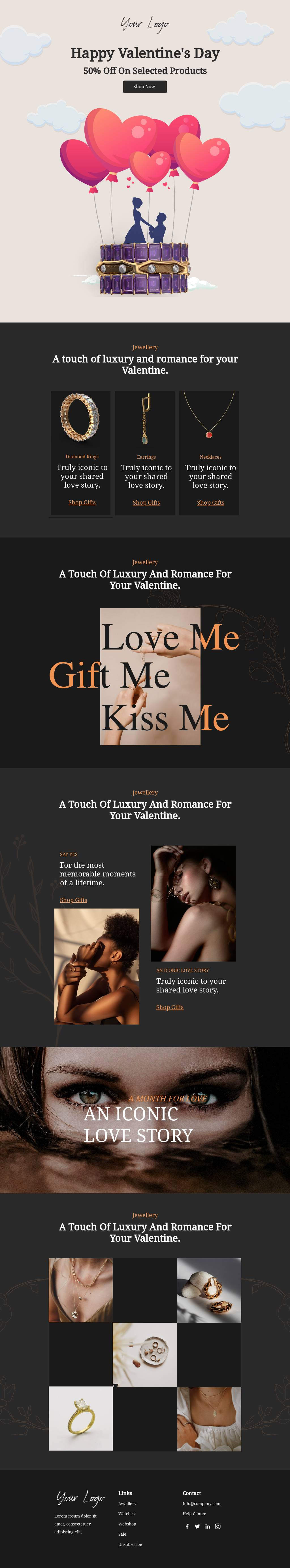 Love Me. Gift Me. Kiss Me.