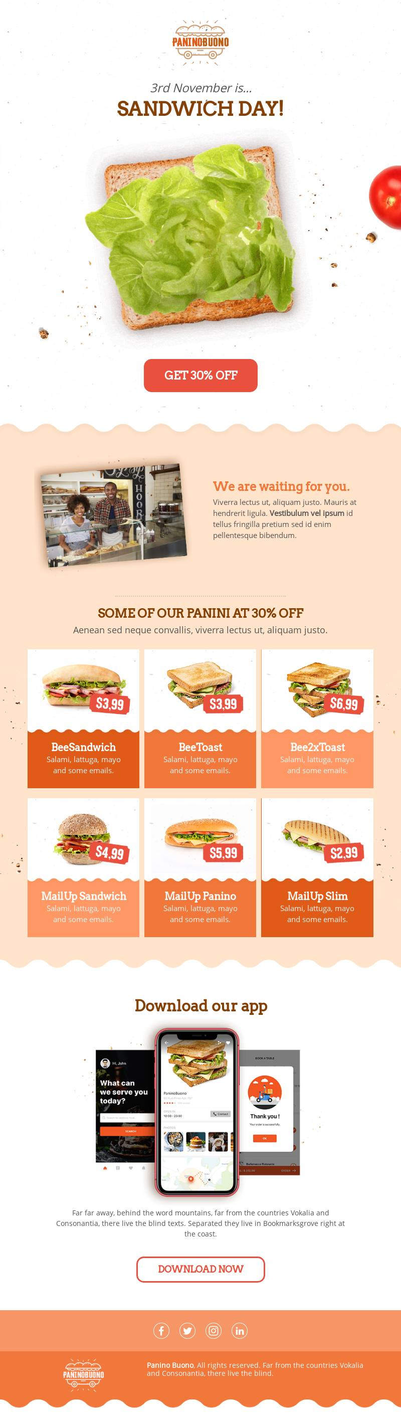 Sandwich Day Promotion