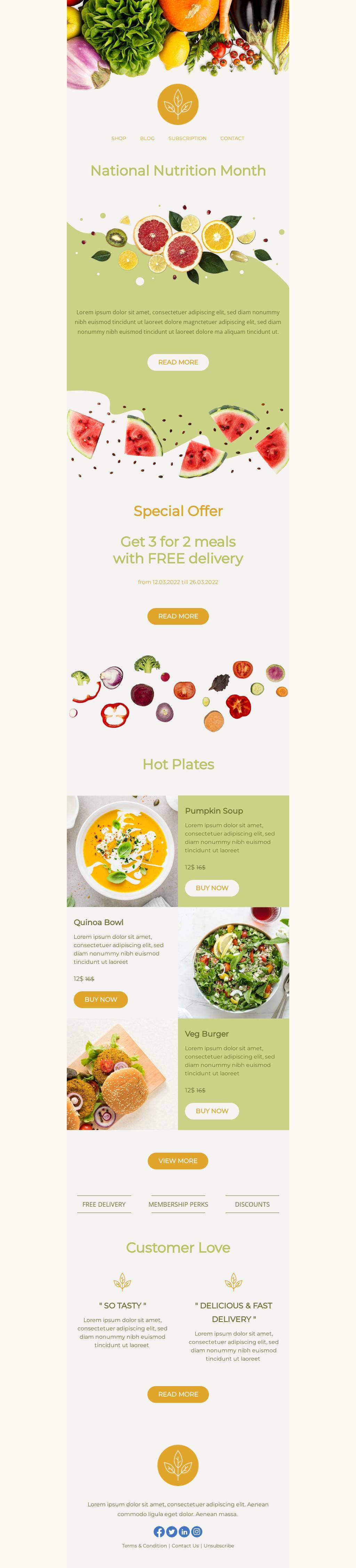 National Nutrition Month Offer