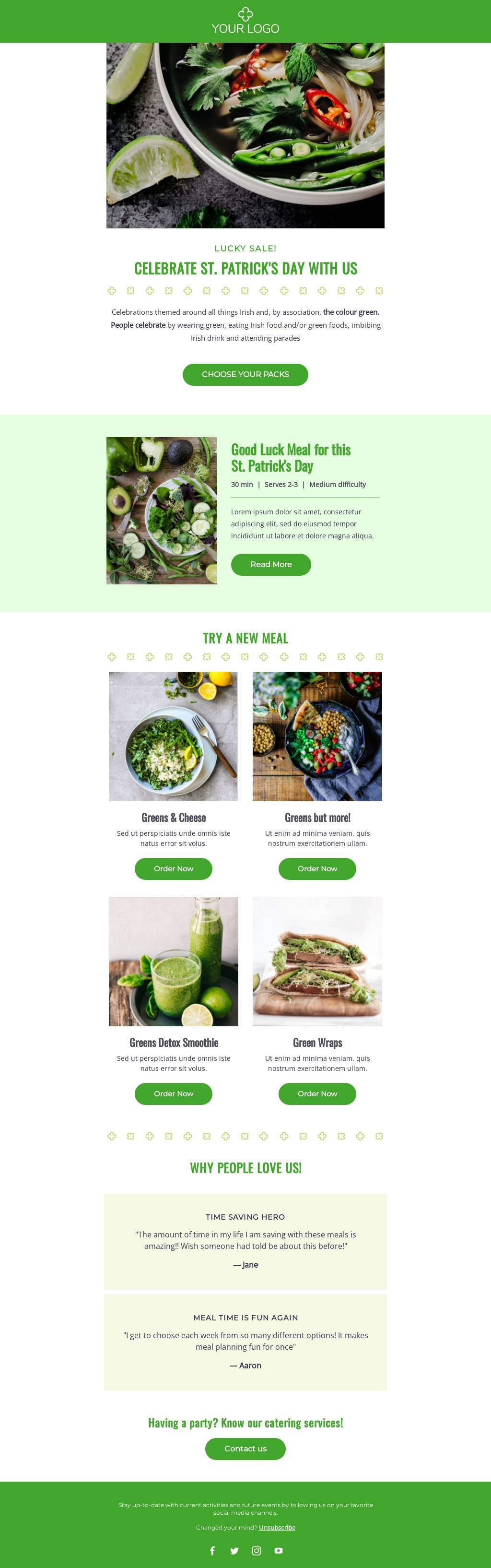 St. Patrick's Day Meals