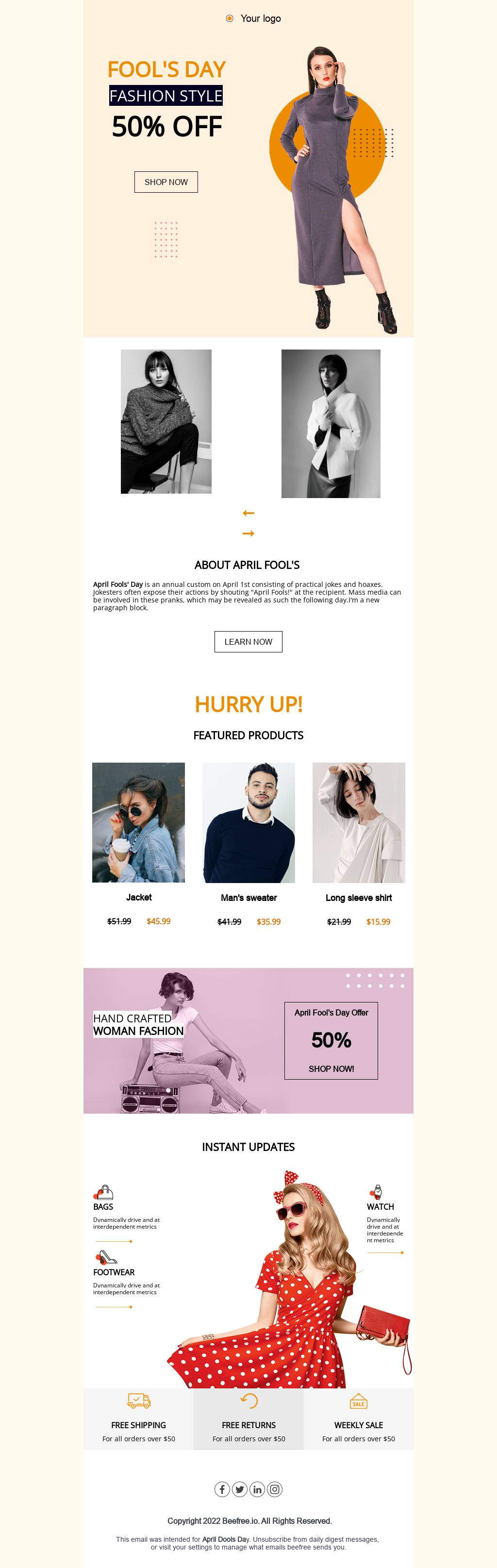 April Fool's Day Fashion Sale