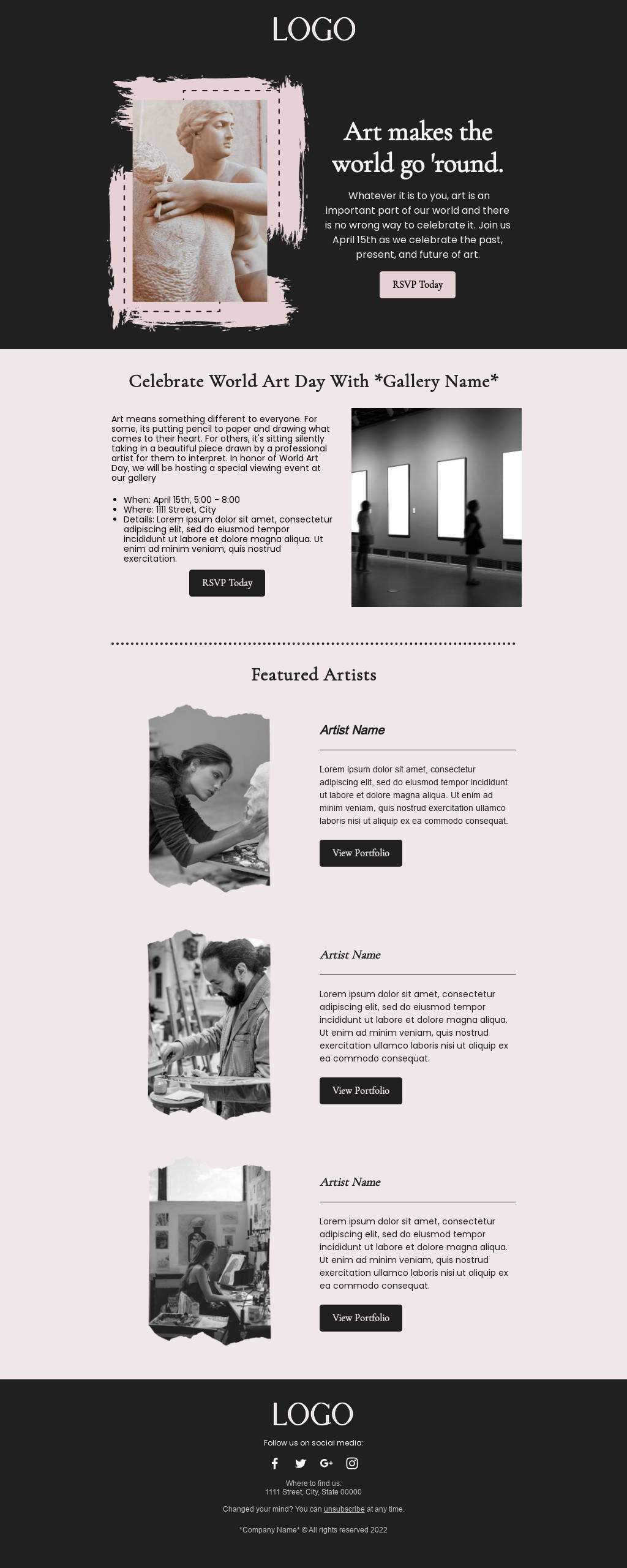 World Art Day Gallery Newsletter