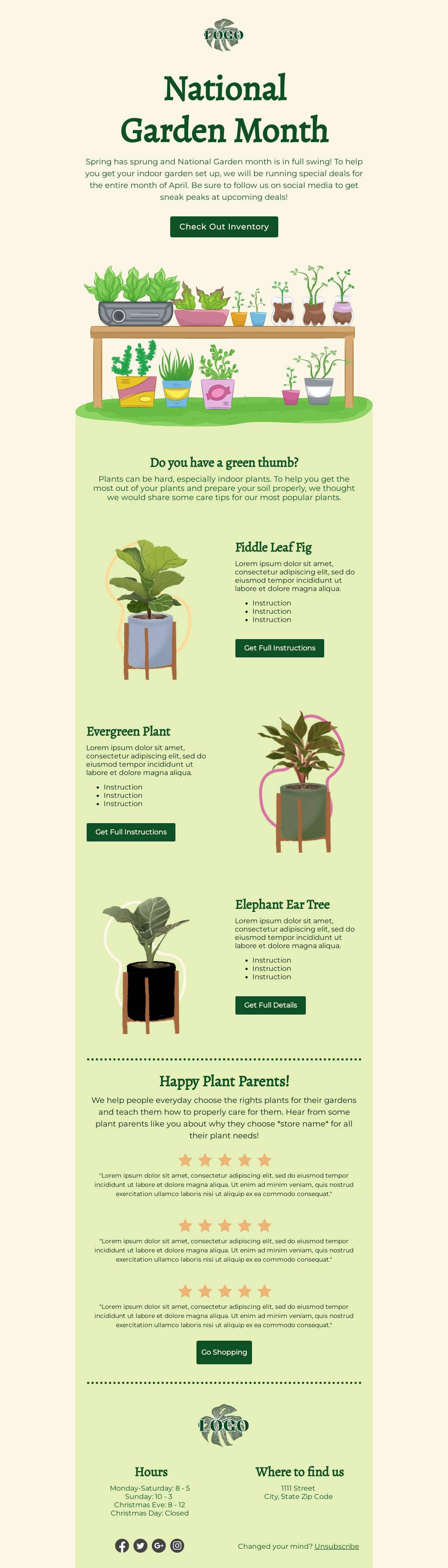 Green Thumb Plant Sale Promo