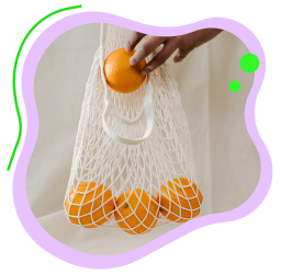 Fruits In Fabric Bags