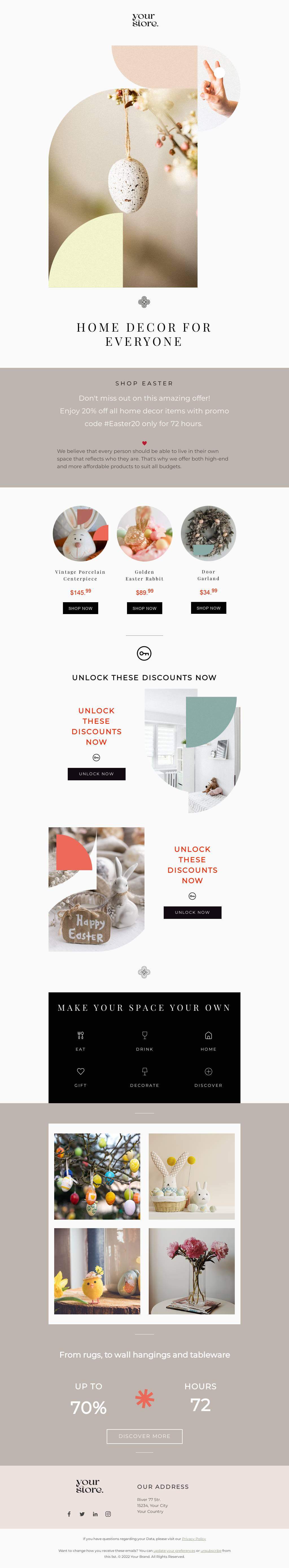 Easter Promotional Home Decor