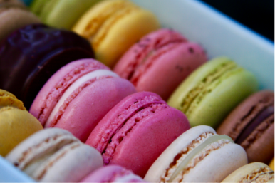 Box of assorted macarons