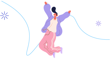 Person Jmping With Arms Up Illustration