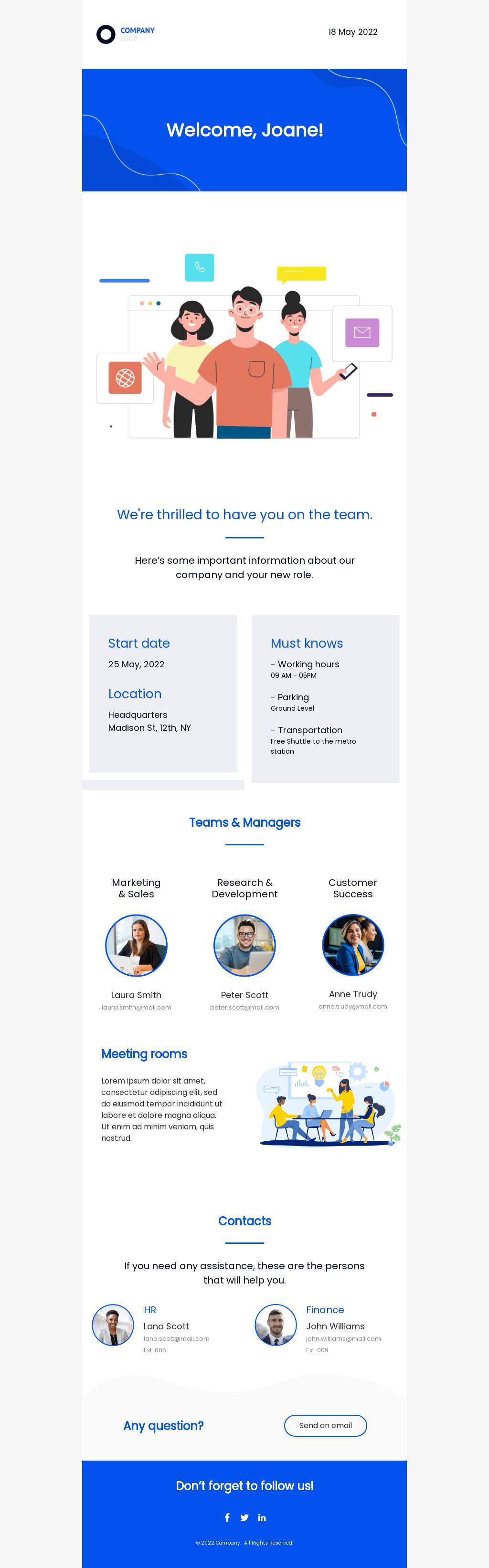 We're Thrilled To Have You On The Team
