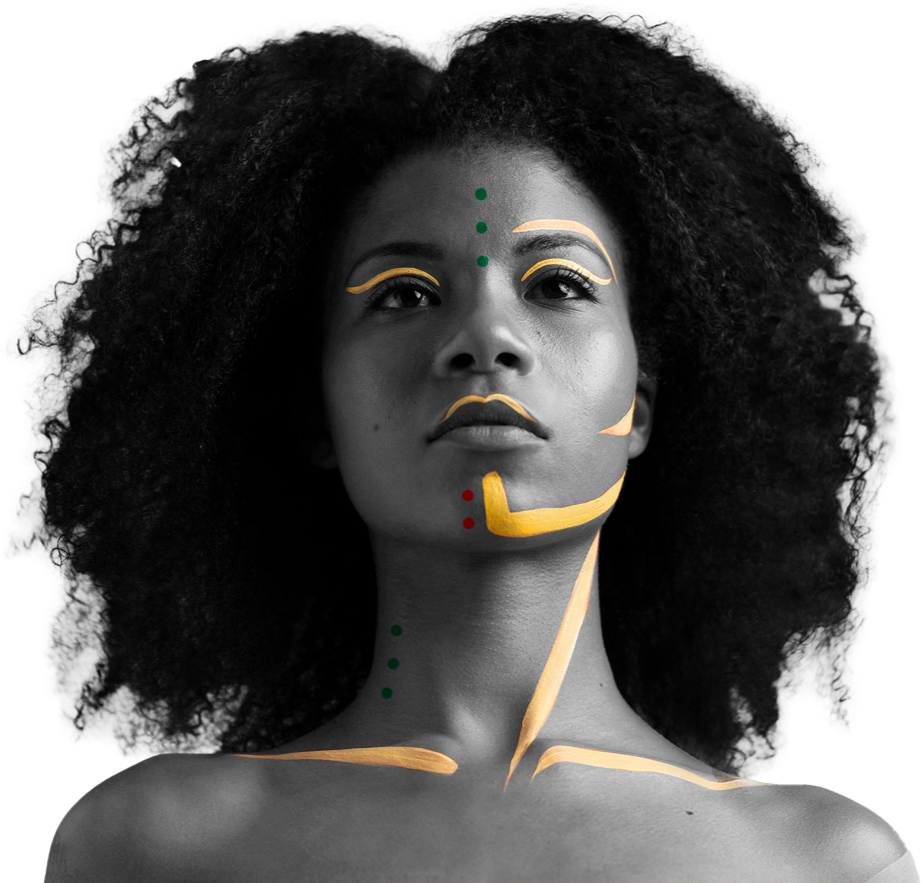 Beautiful black girl looking