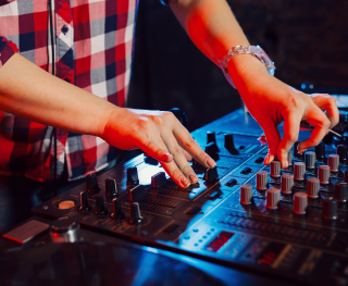 DJ On A Mixer Photo