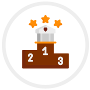 University On First Place Podium Icon