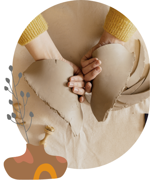 Broken ceramic