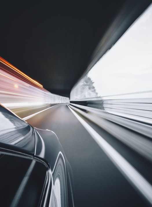 Car on the move