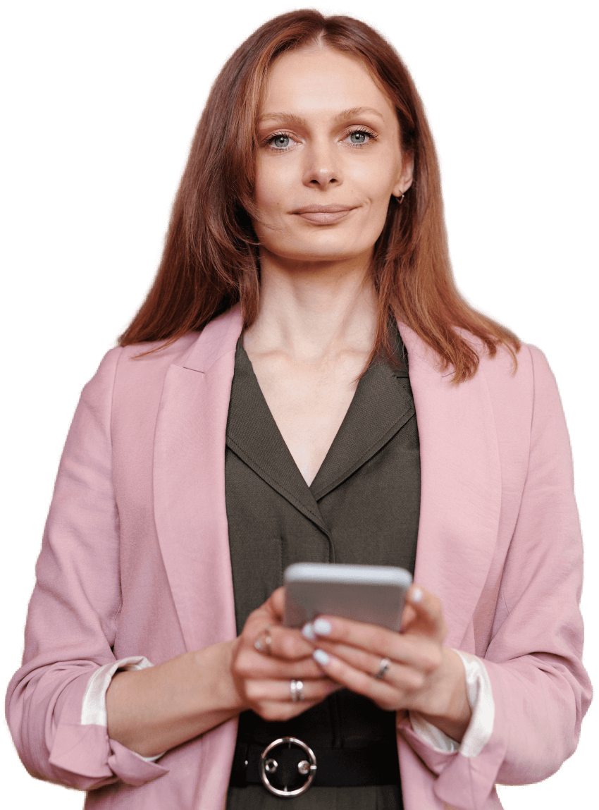 Woman with a smartphone