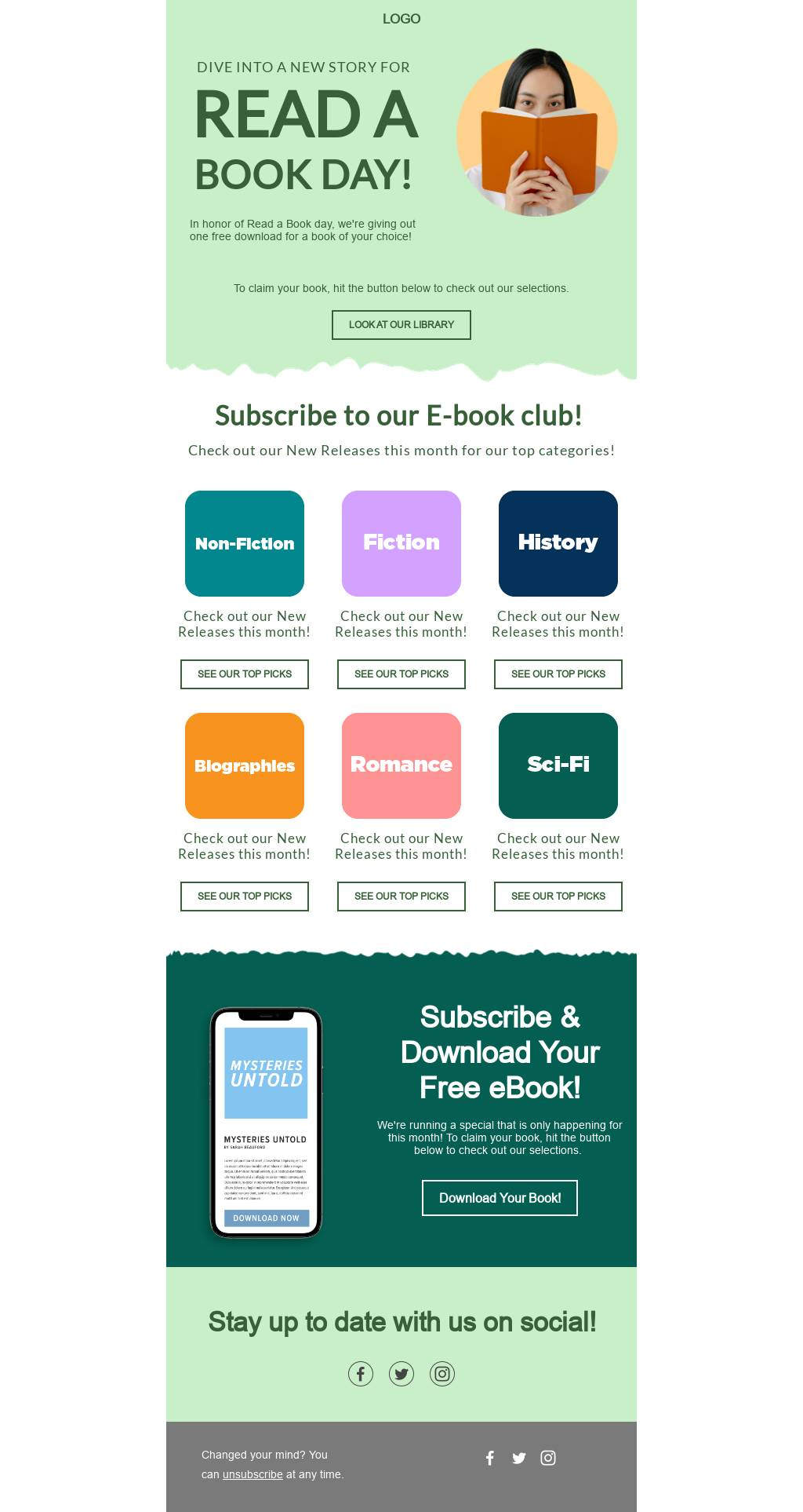 Read A Book Day - Online Subscription