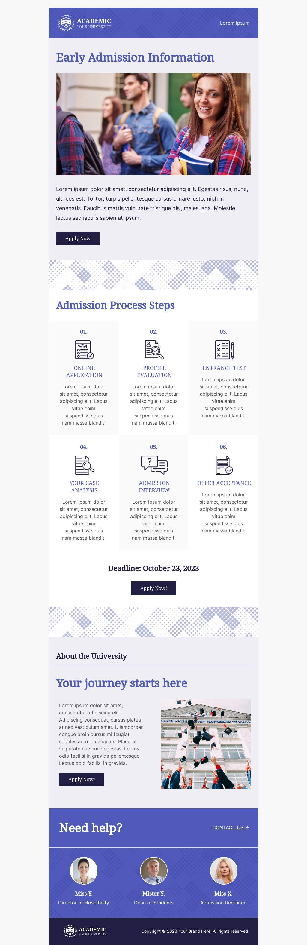Early Admission Process