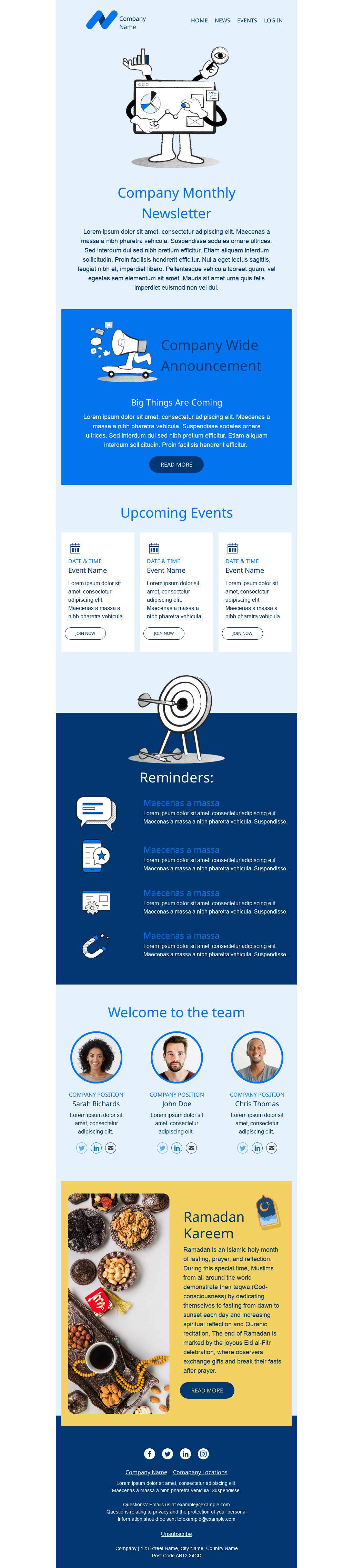 Ramadan Seasonal Newsletter