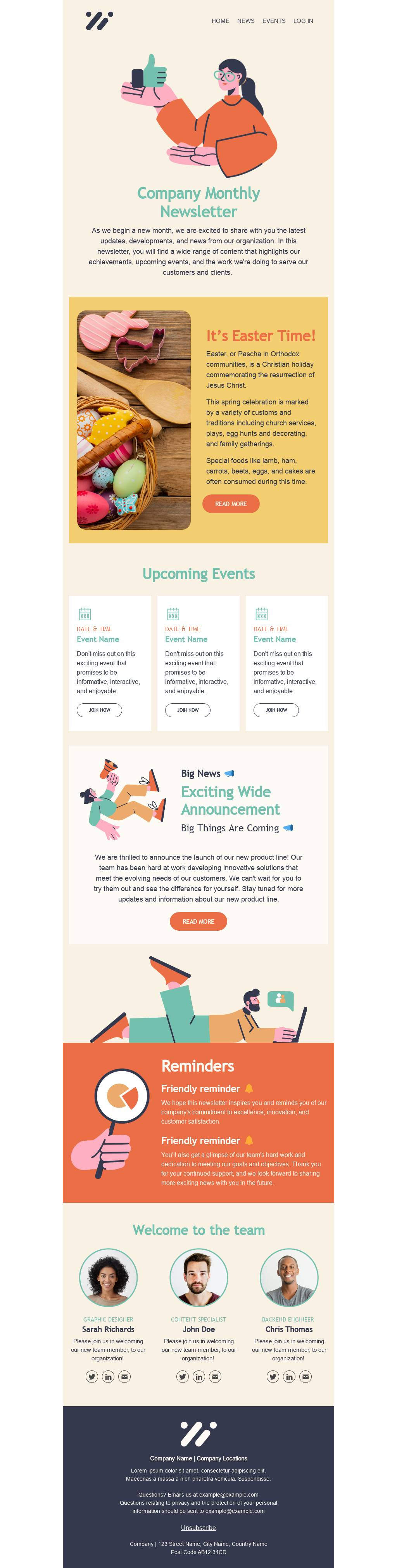 Easter Seasonal Newsletter