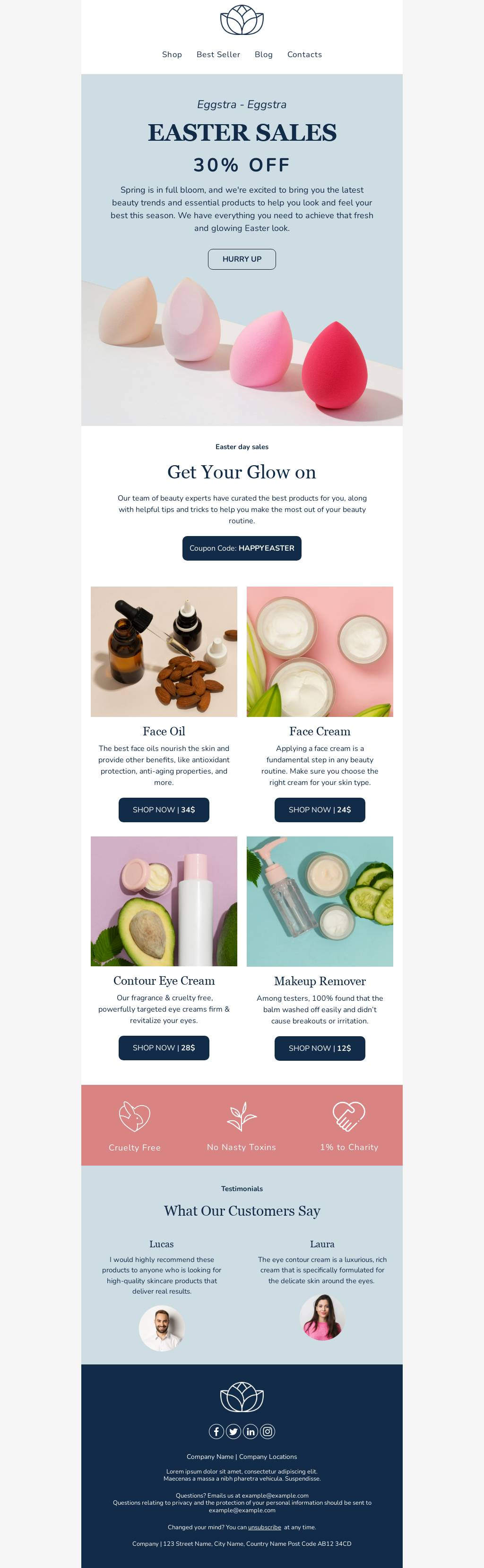 Cosmetics Easter Sales