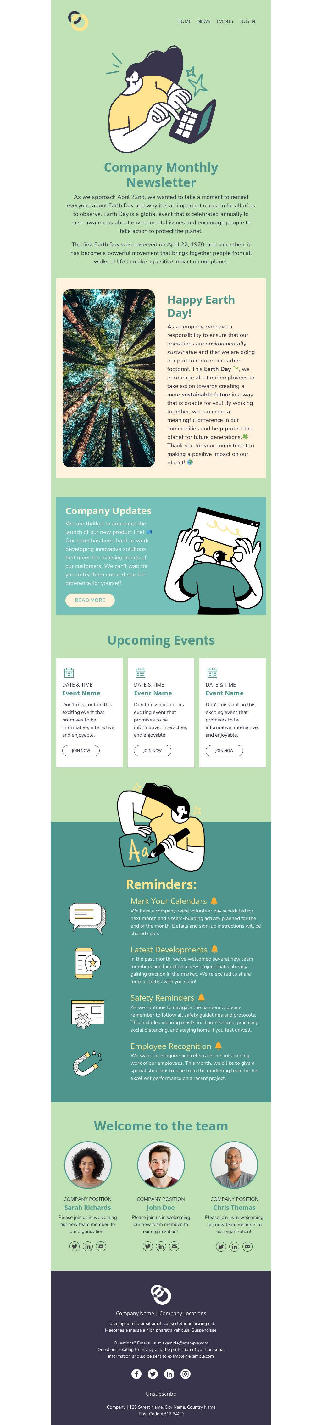 Company Newsletter - Earth day