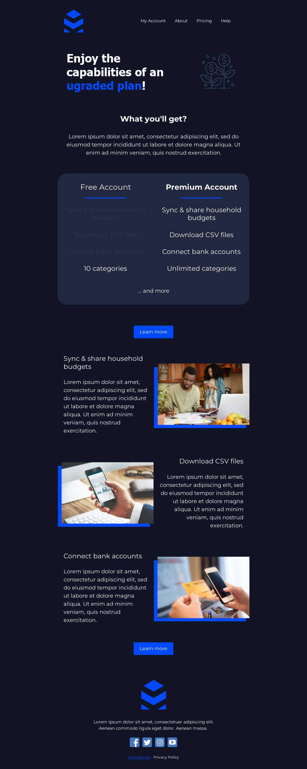 Money Smart - Upgrade your plan