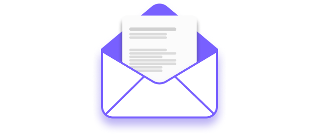 An open email illustration
