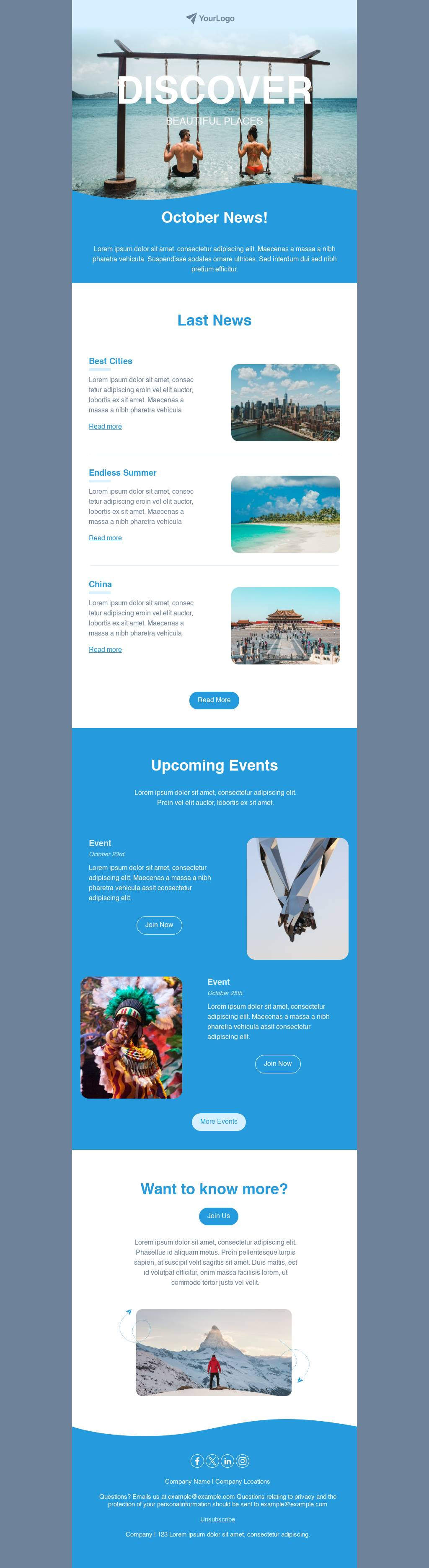 Travel Monthly Newsletter