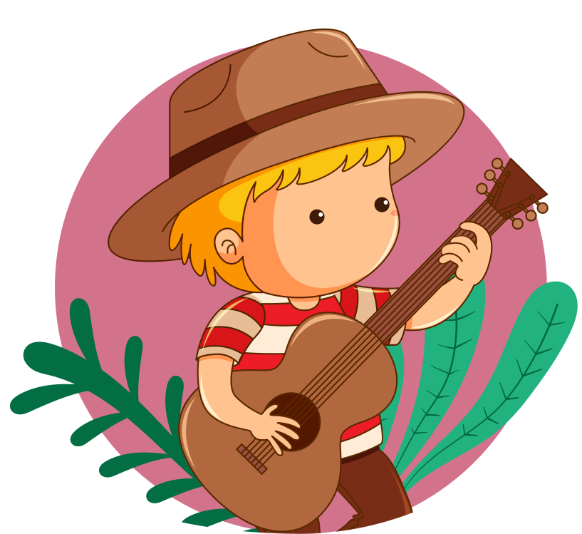 kid playing guitar