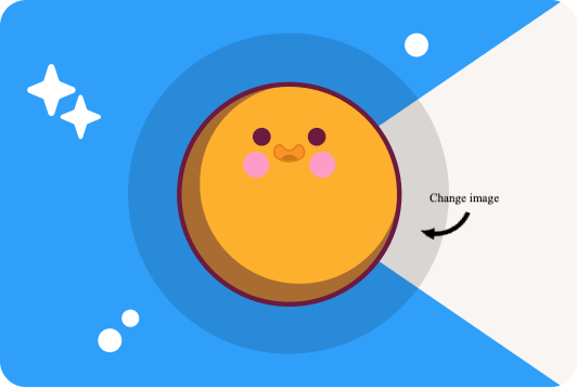 round Fluffy smiling