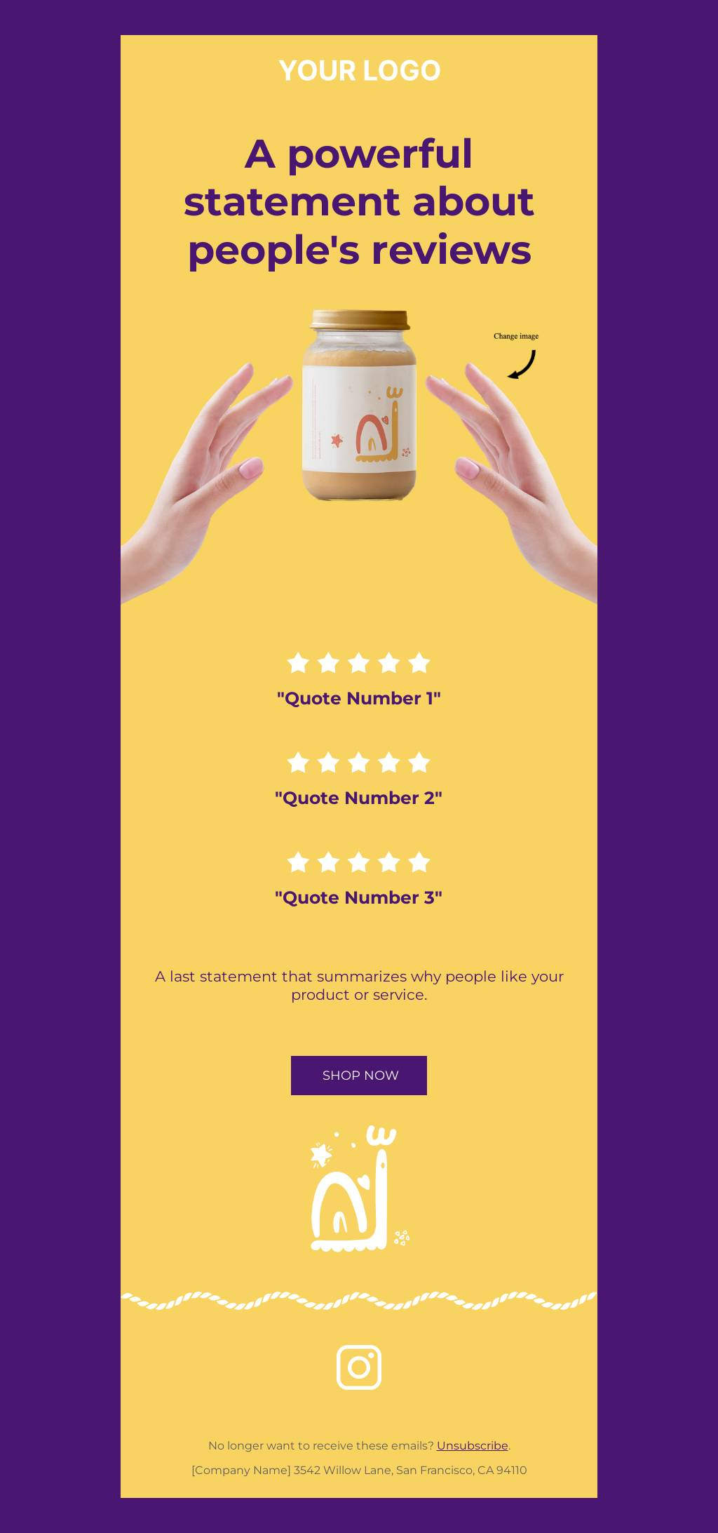 Single product promotional email template