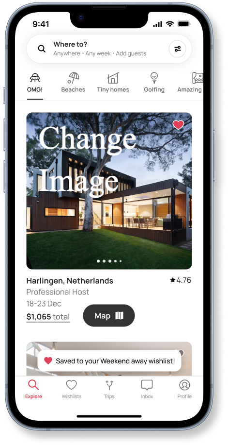 Mobile App home page