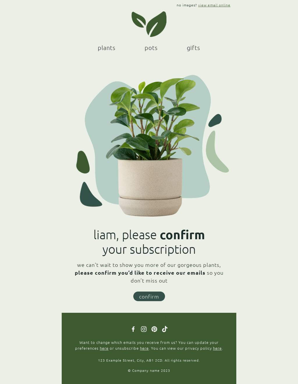 Confirm Your Green Thumb Subscription!