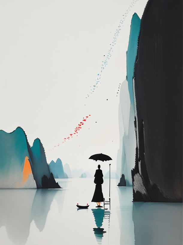 Lady with umbrella 