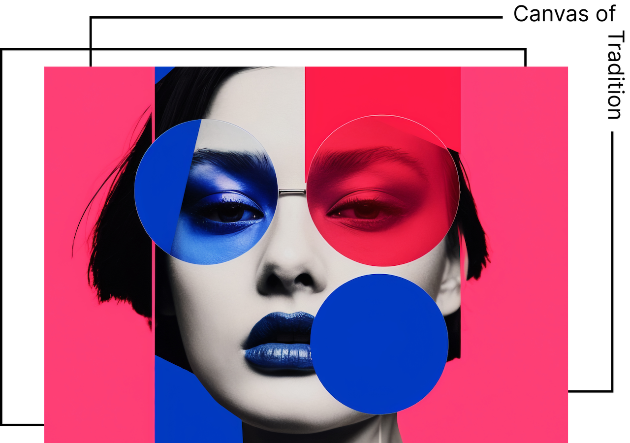 Girl with blue and red glasses