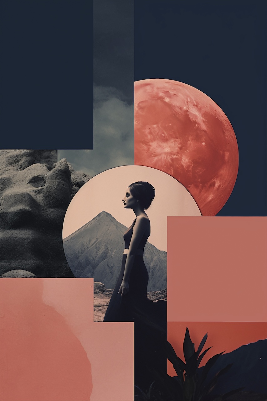 Girl and mountain