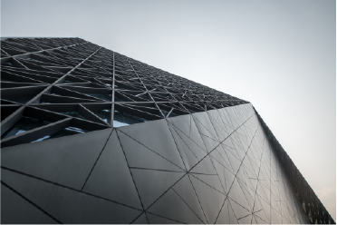 Modern Geometric Black Building