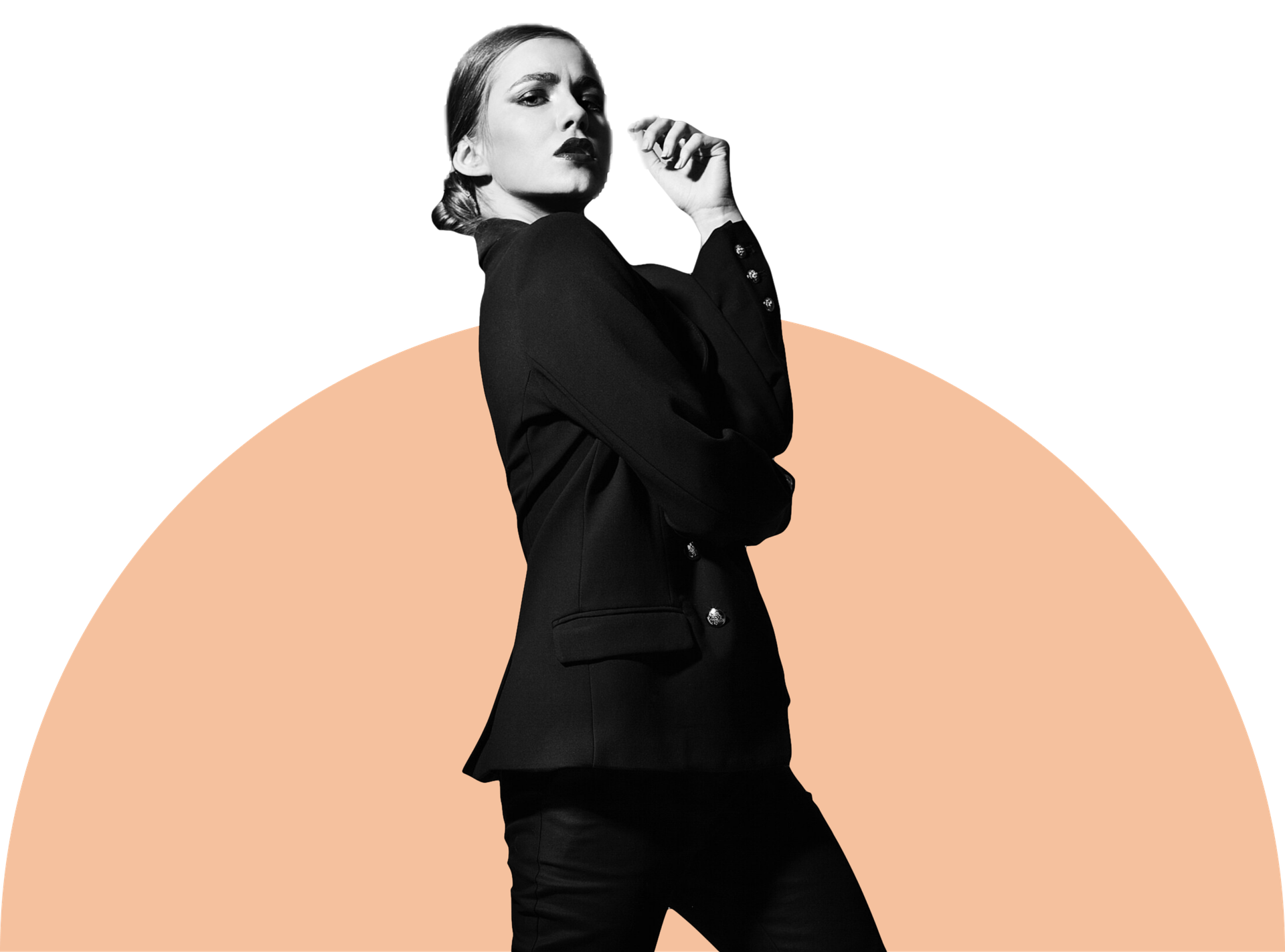 Lady wearing suit
