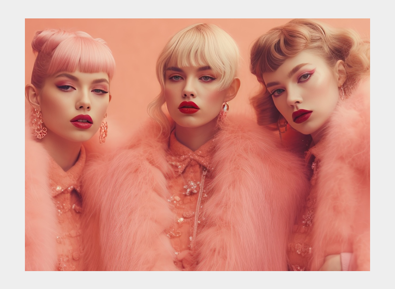 # models wearing Peach Fuzz