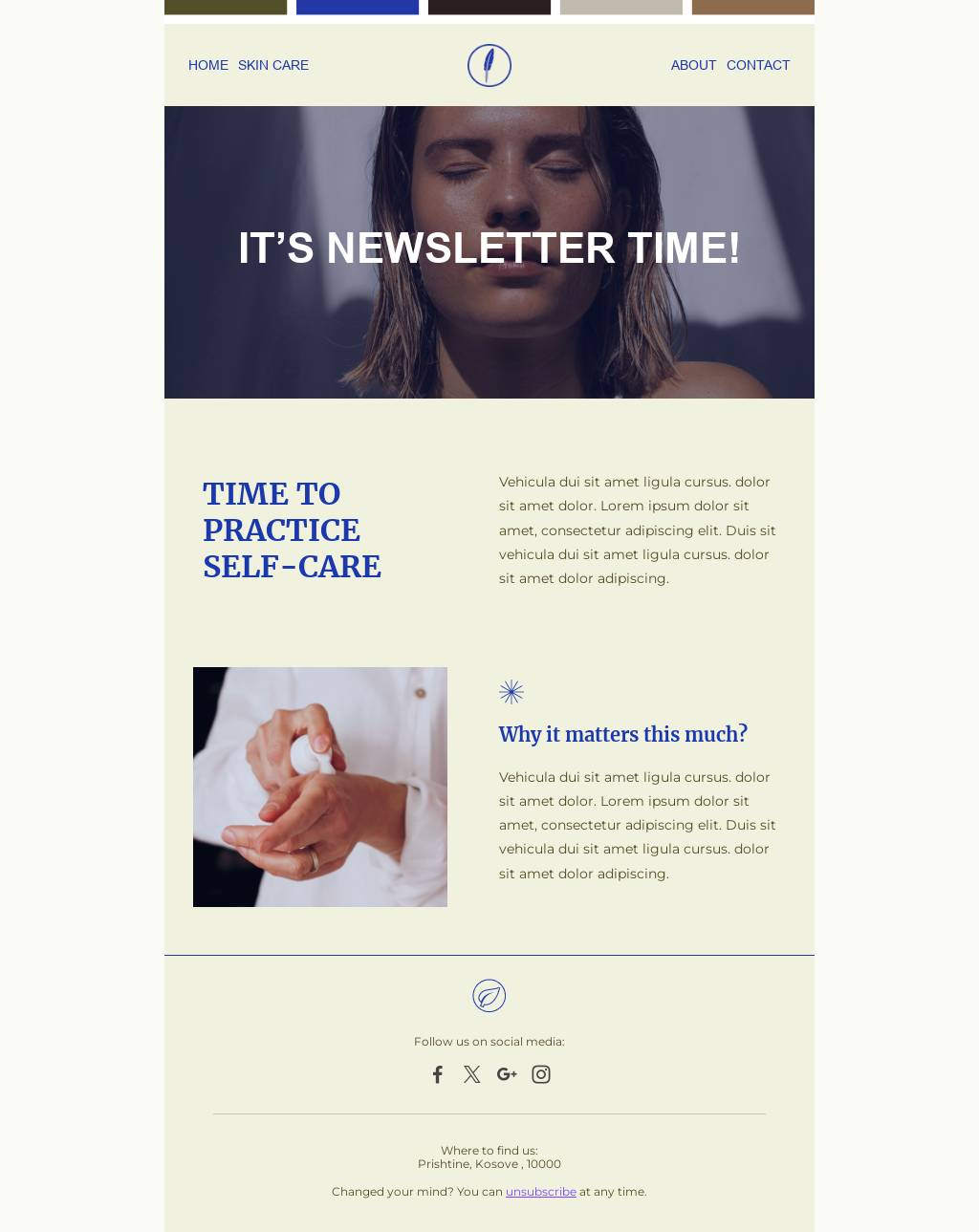 Self-Care Monthly Newsletter
