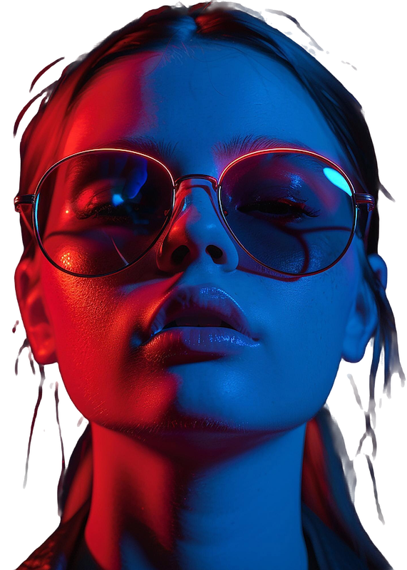 Girl wearing glasses
