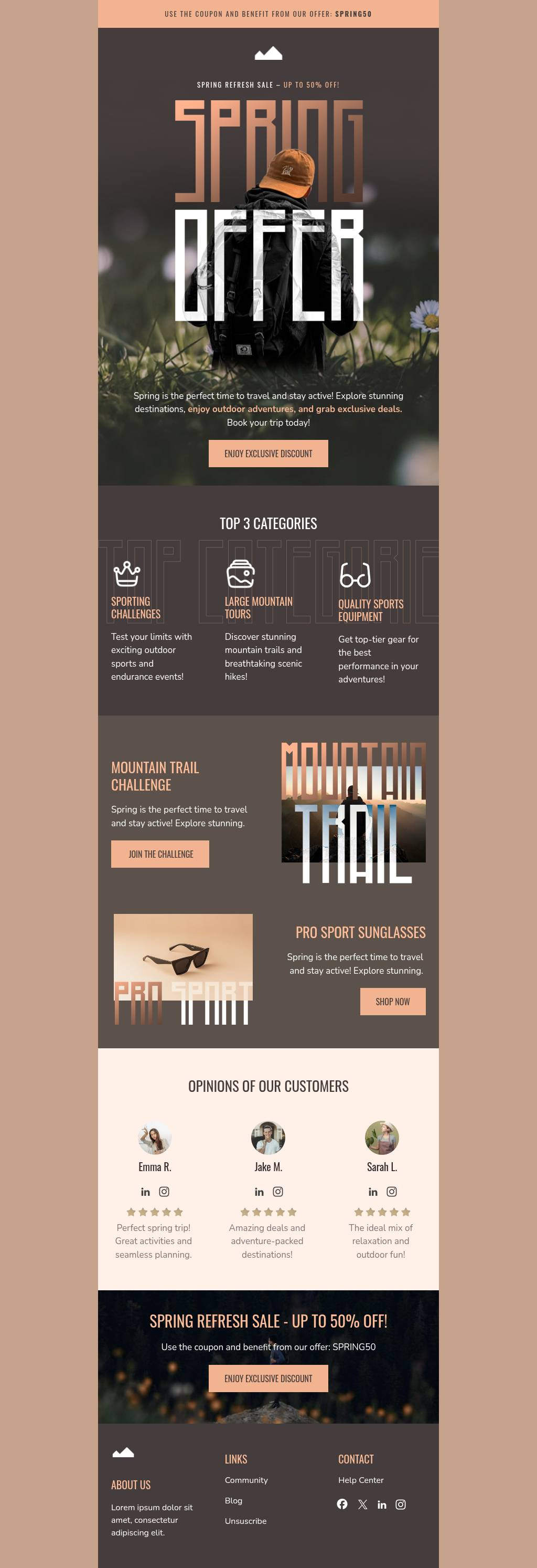 Sports Spring Deals