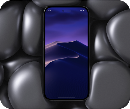 a cellphone on a black surface