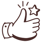 a hand with a star