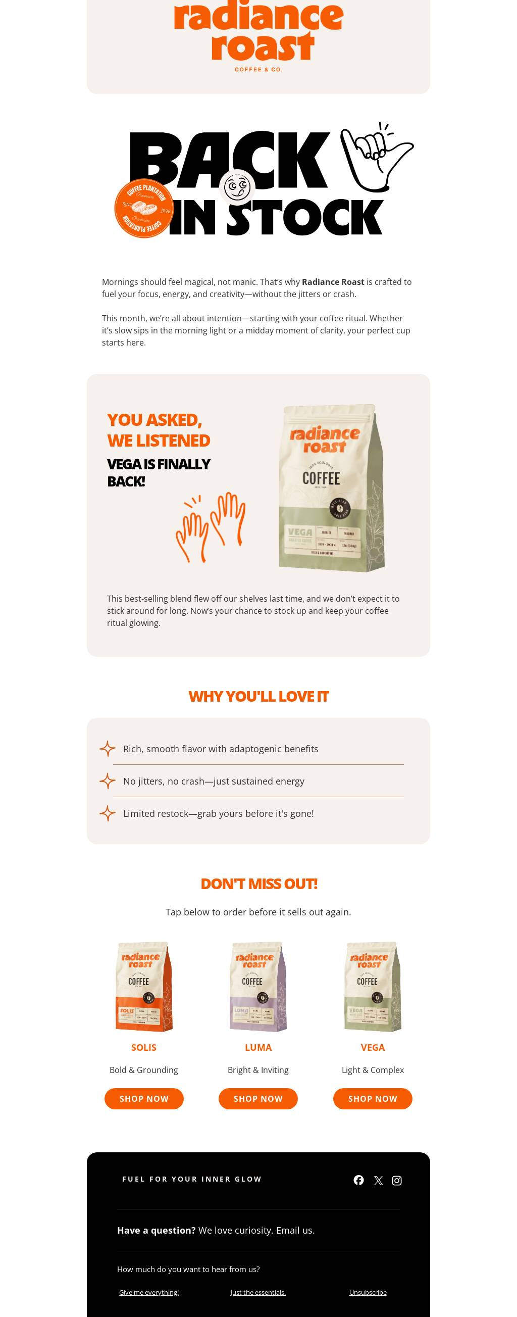 It’s Back – Get Your Favorite Coffee Now!