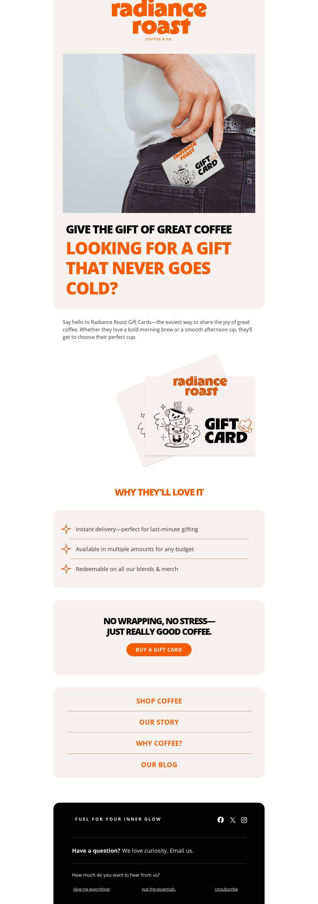 Coffee Gift Cards